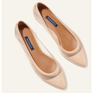 Margaux The Pointe Flat Ballet Shoes Rose Nude Mesh Womens 6 EU 36